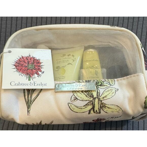 Crabtree & Evelyn Citron Gift Set Lotion Shower Gel Nails Hand Therapy New - Picture 9 of 9